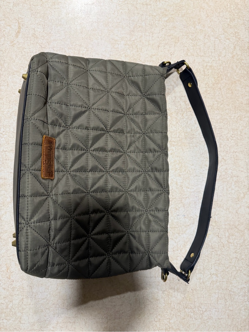 Quilted Shoulder Bag in Olive Gray - Versatile Everyday Carry